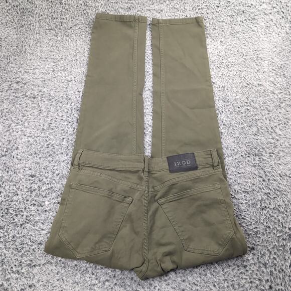 IZOD Jeans Men 30X30 Green Normcore Slim Fit Stretch Outdoor Chore Straight Leg - Picture 1 of 9